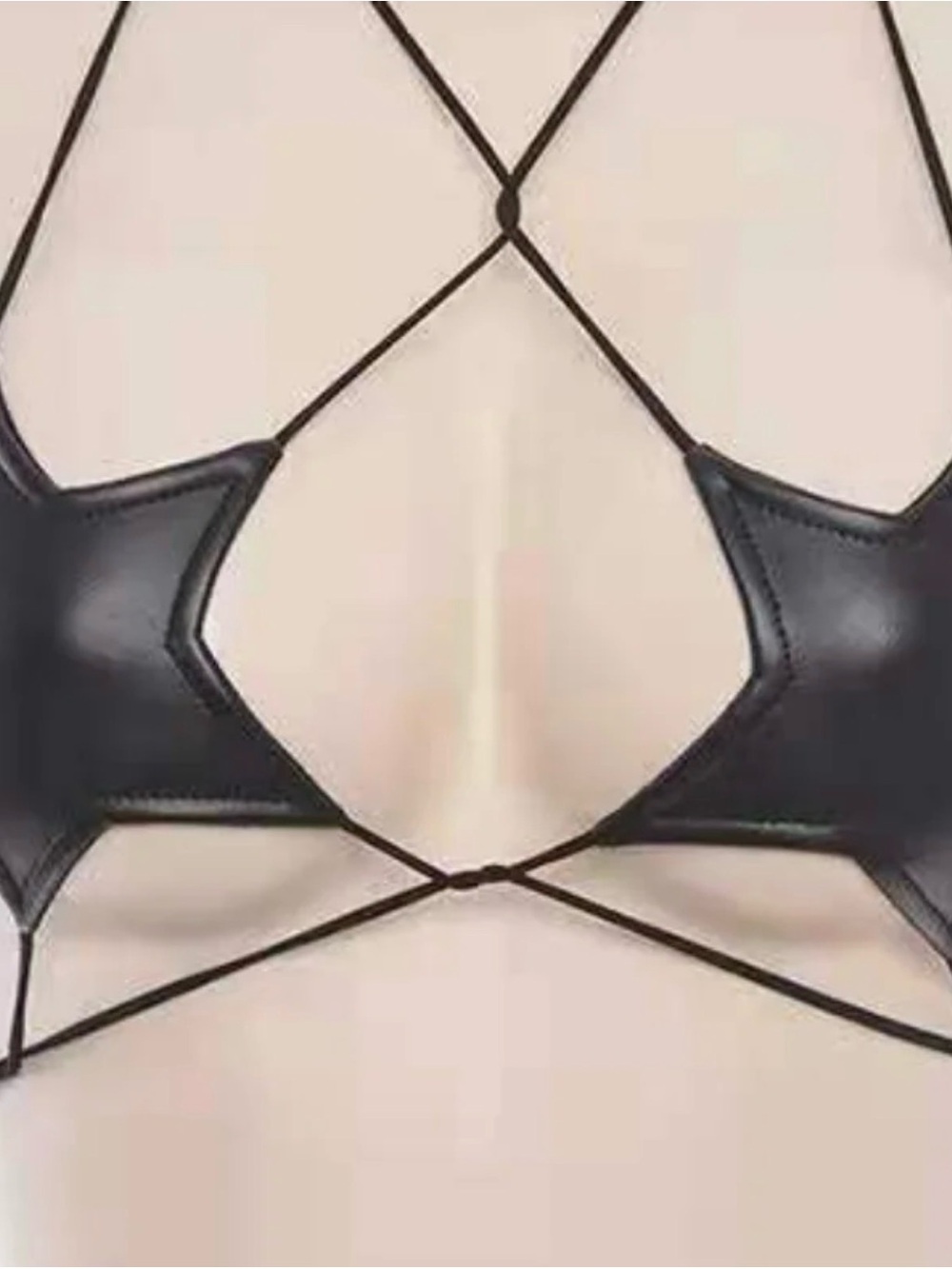 Black Strappy Cutout Bralette HALLOWEEN COSTUME FESTIVAL